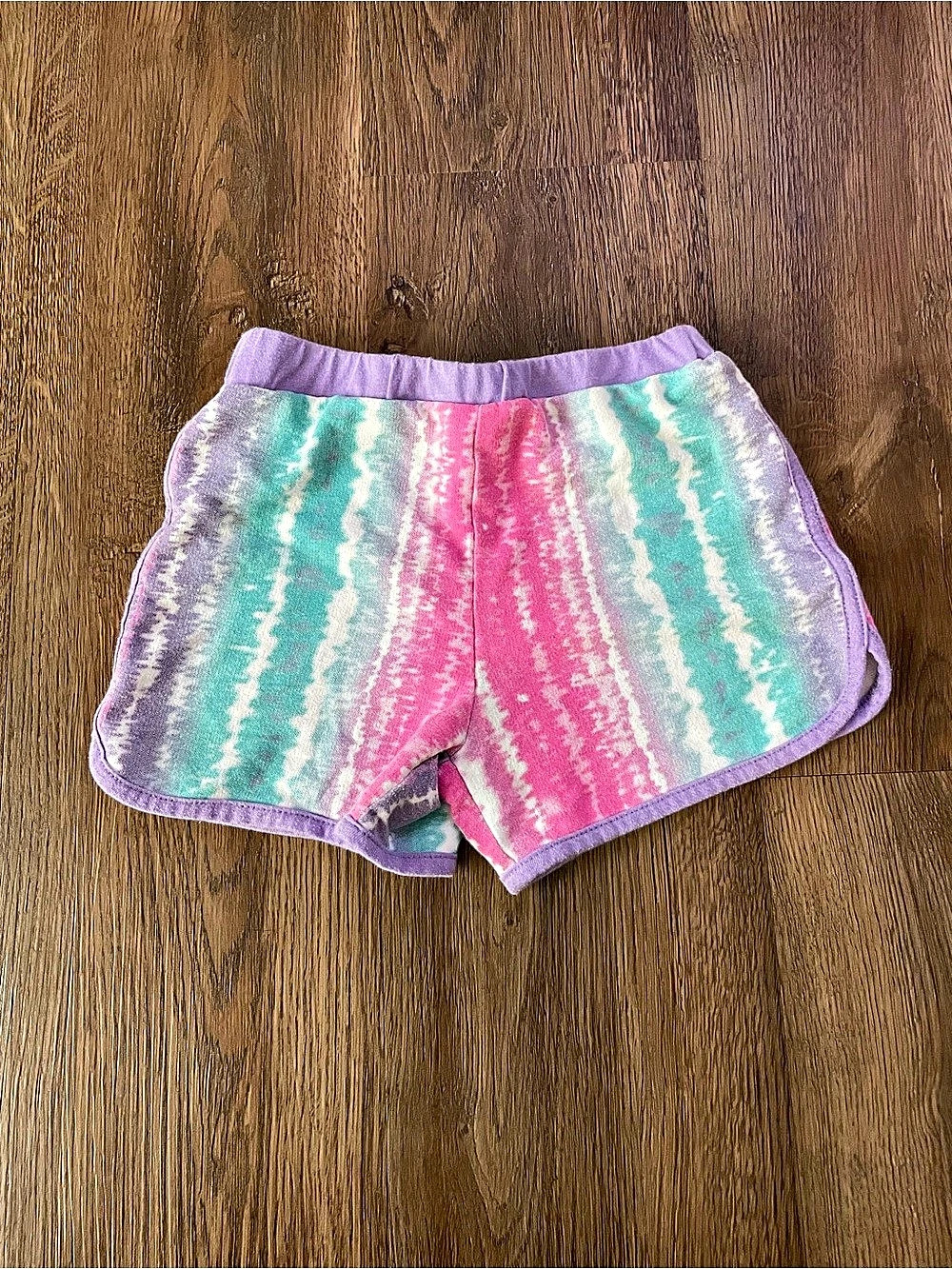 Nickelodeon Tie-Dye Shorts With Vertical Stripes Girls Size 6